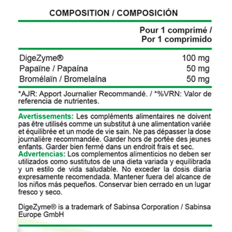 DYNAMIX Enzimas Digestivas Complejo Vitamínico 60 caps