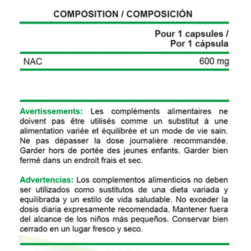 DYNAMIX NAC Aminoácido Antioxidante 60 caps