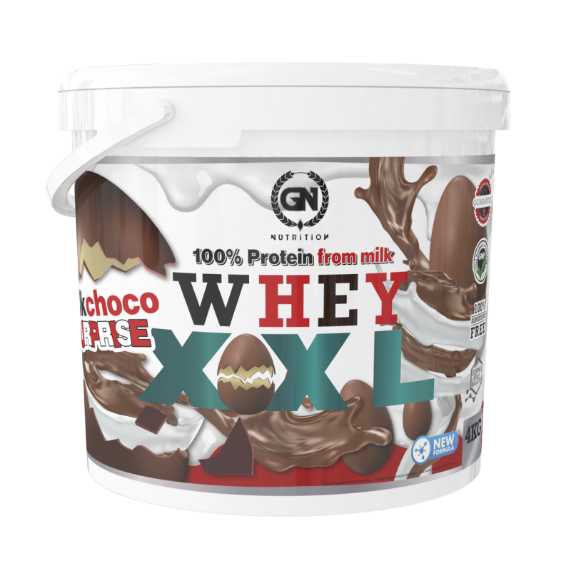 GN Nutrition Premium Whey 100% XXL - 4 kg | Proteína Whey con DigeZyme y Vitamina B6 | Entrenamientos Intensos