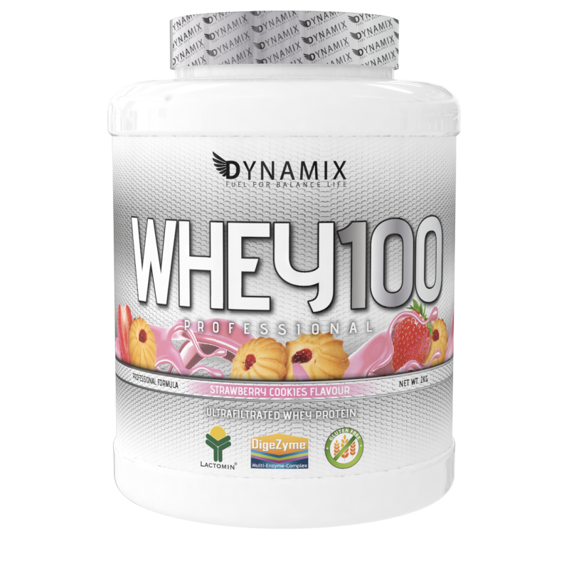 DYNAMIX Whey 100% Professional 2 Kg | Proteína de Suero de Leche con Vitamina B6 y Enzimas Digestivas