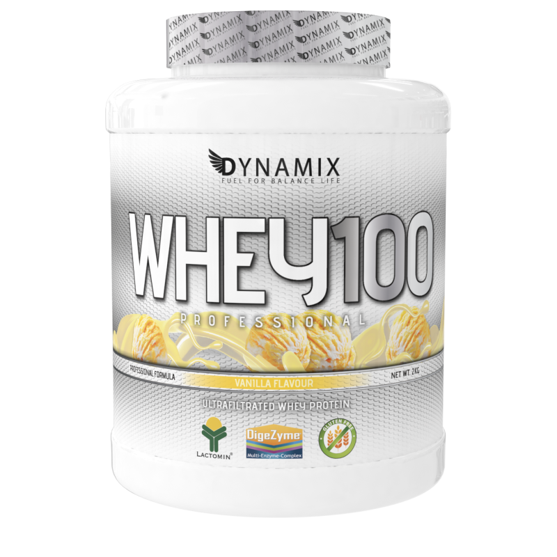 DYNAMIX Whey 100% Professional 2 Kg | Proteína de Suero de Leche con Vitamina B6 y Enzimas Digestivas