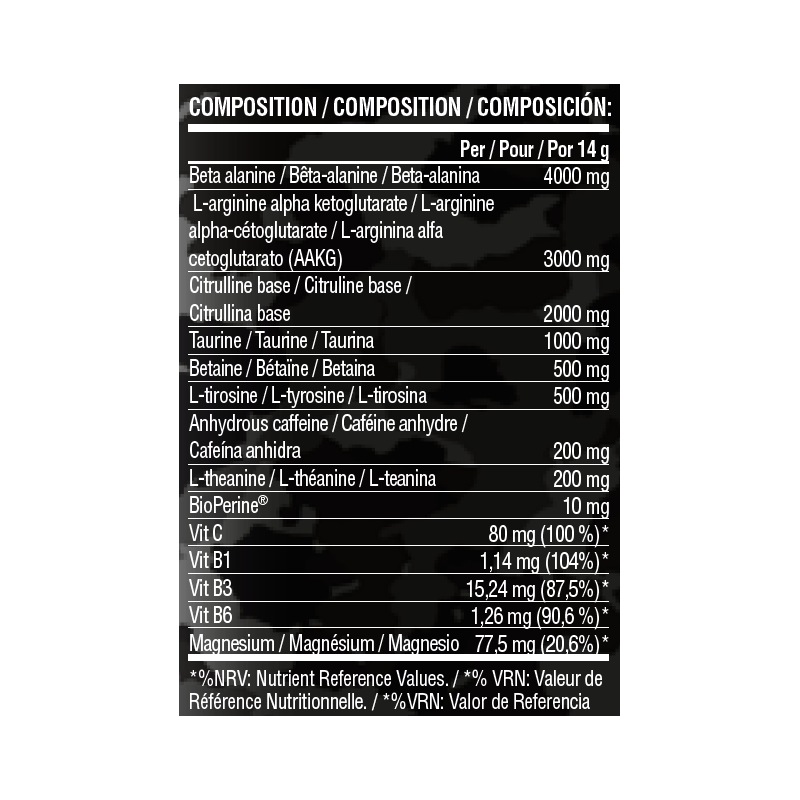 MUSCLE MASTER HardCore PreWork 280G
