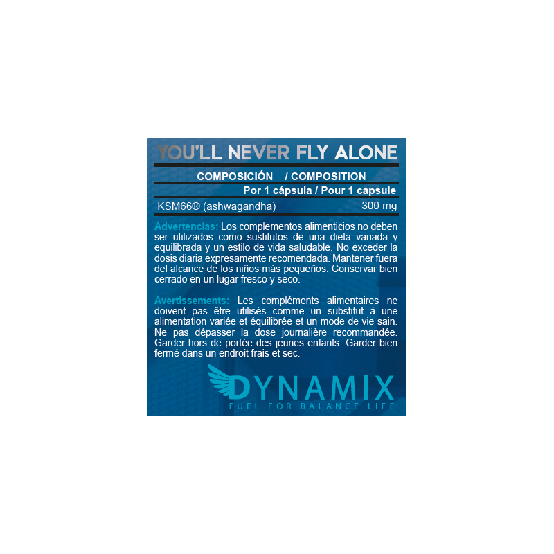 DYNAMIX KSM66 Ashwagandha – 60 Cápsulas | Potencia Natural para Energía, Equilibrio y Masa Muscular