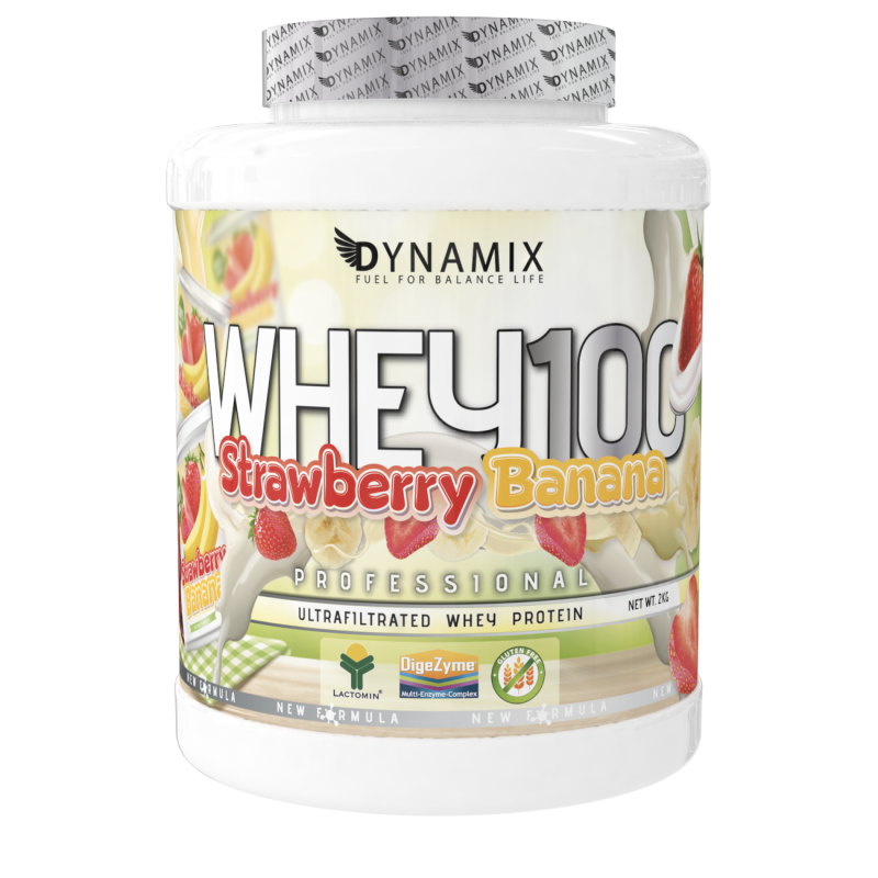 DYNAMIX Whey 100% Professional 2 Kg | Proteína de Suero de Leche con Vitamina B6 y Enzimas Digestivas