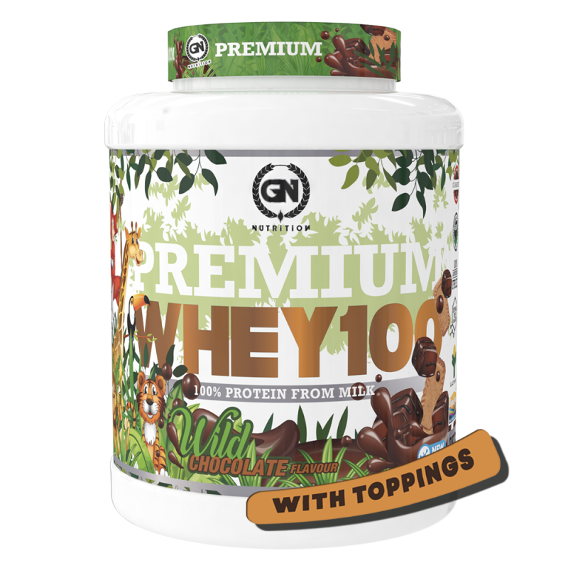 GN Nutrition Premium Whey 100% 2kg | Proteína Con Vitamina B6 y DigeZyme | Ideal para Deportistas