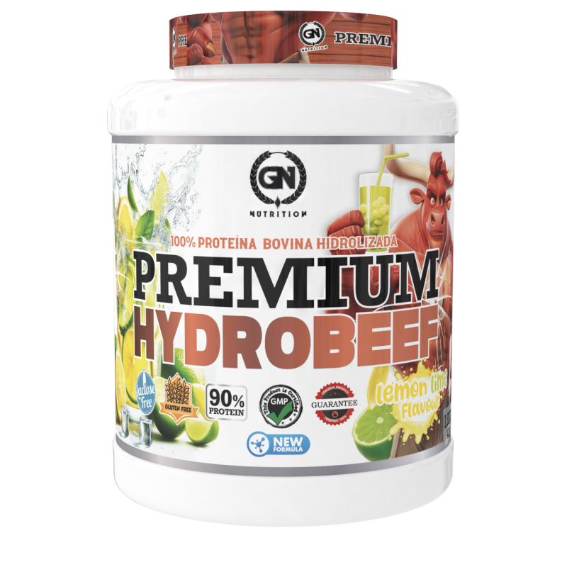 GN NUTRITION HydroBeef Proteína Bovina Hidrolizada | 1,8 kg | Vitamina B6 | Sin Lactosa, Sin Gluten y Baja en Grasas