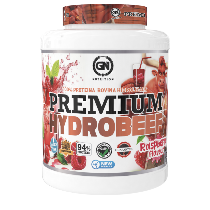 GN NUTRITION HydroBeef Proteína Bovina Hidrolizada | 1,8 kg | Vitamina B6 | Sin Lactosa, Sin Gluten y Baja en Grasas