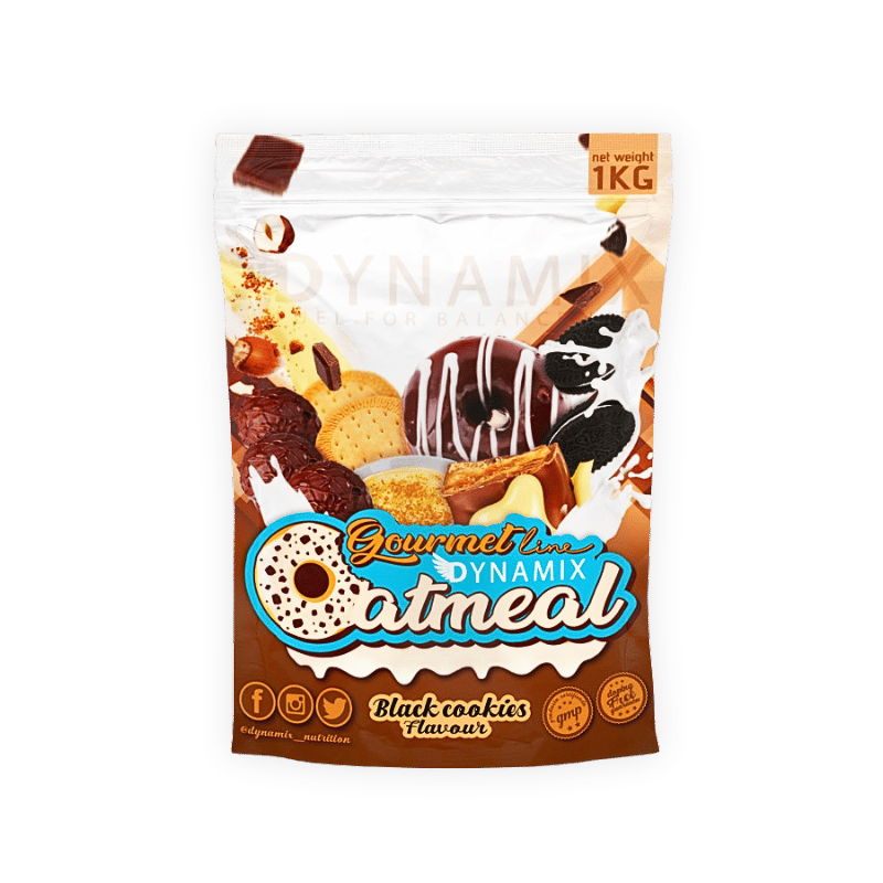 DYNAMIX Harina de Avena Instantánea 1 kg | Alto en Fibra, Bajo en Azúcar | Ideal para Batidos y Recetas