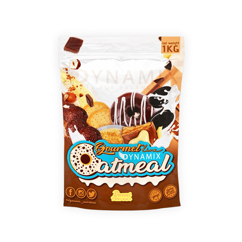 DYNAMIX Harina de Avena Instantánea 1 kg | Alto en Fibra, Bajo en Azúcar | Ideal para Batidos y Recetas