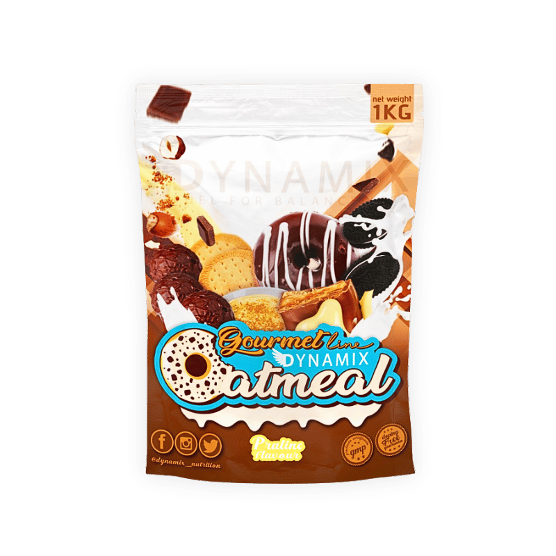 DYNAMIX Harina de Avena Instantánea 1 kg | Alto en Fibra, Bajo en Azúcar | Ideal para Batidos y Recetas