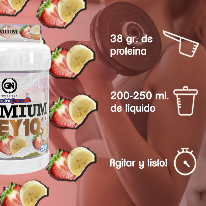 GN Nutrition Premium Whey 100% 1Kg | Proteína de Suero de Calidad | Ideal para Crecimiento Muscular y Recuperación Rápida