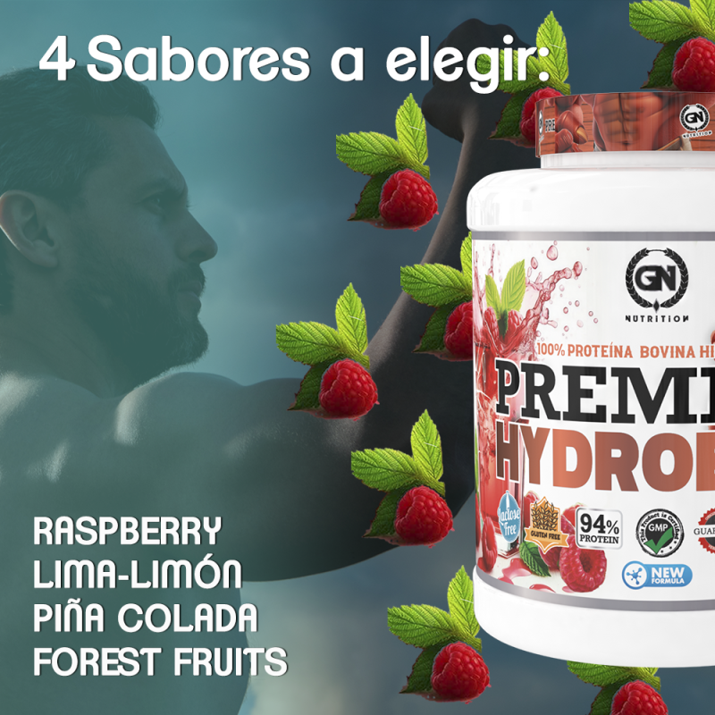 GN NUTRITION HydroBeef Proteína Bovina Hidrolizada | 1,8 kg | Vitamina B6 | Sin Lactosa, Sin Gluten y Baja en Grasas