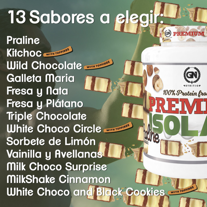 GN Nutrition Premium Isolate 100% 2kg | Aislado de suero de leche de ISOLAC | Proteína Con Vitamina B6 y DigeZyme