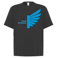 DYNAMIX Camiseta Oversize Manga Corta Negro y Azul
