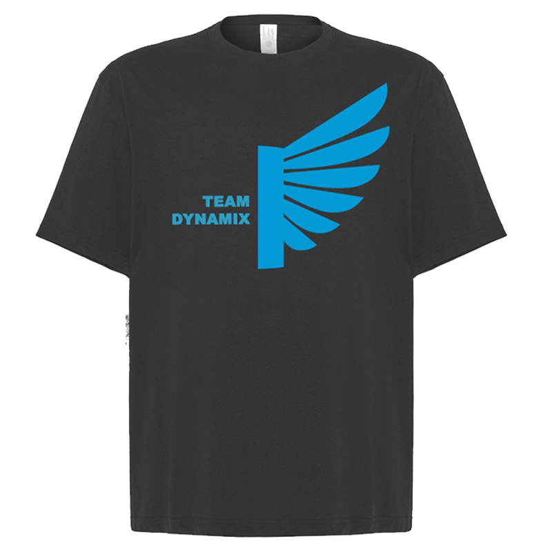 DYNAMIX Camiseta Oversize Manga Corta Negro y Azul