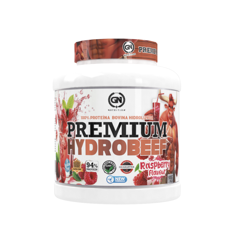 GN NUTRITION HydroBeef Proteína Bovina Hidrolizada | 900 gramos | Vitamina B6 | Sin Gluten y Baja en Grasas