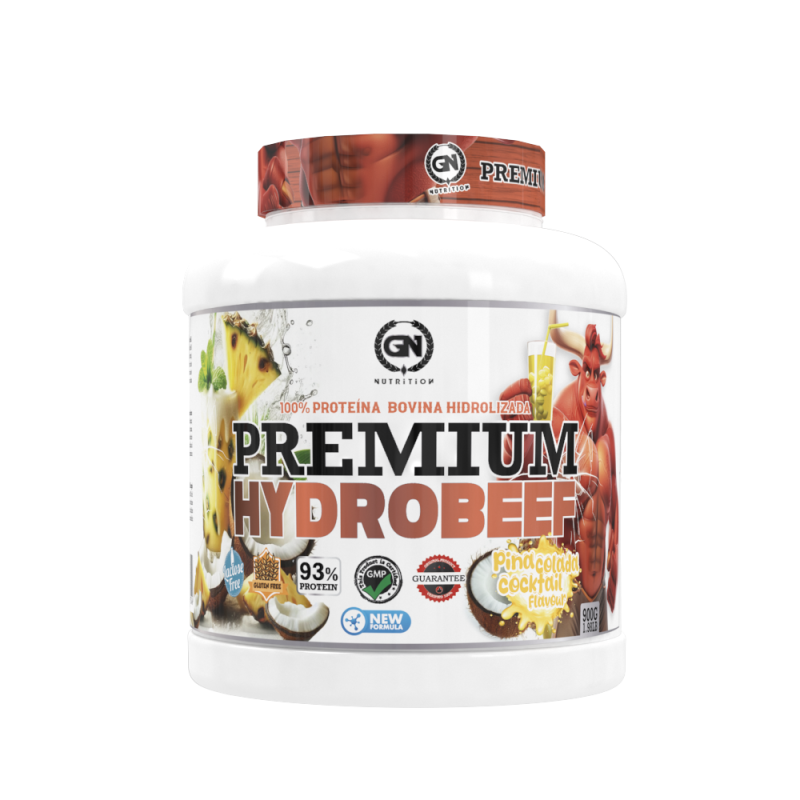 GN NUTRITION HydroBeef Proteína Bovina Hidrolizada | 900 gramos | Vitamina B6 | Sin Gluten y Baja en Grasas