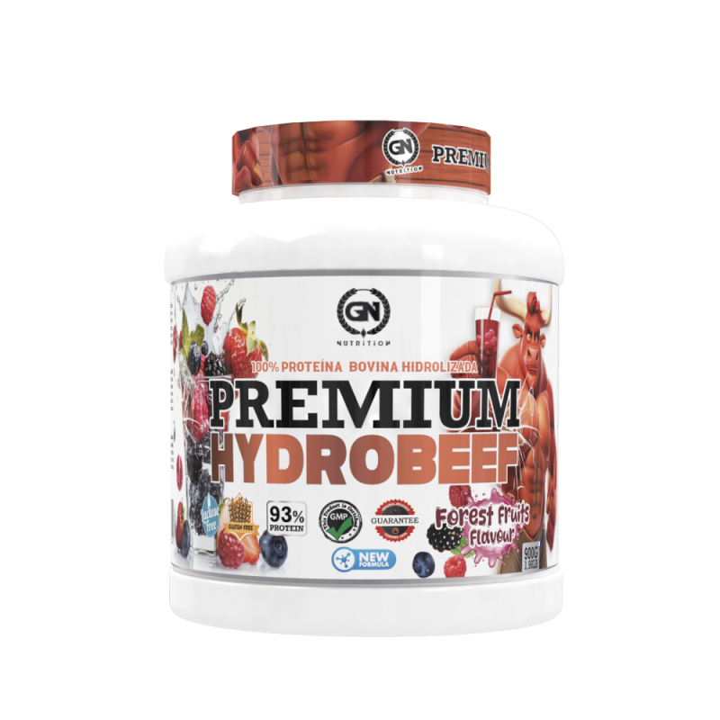 GN NUTRITION HydroBeef Proteína Bovina Hidrolizada | 900 gramos | Vitamina B6 | Sin Gluten y Baja en Grasas
