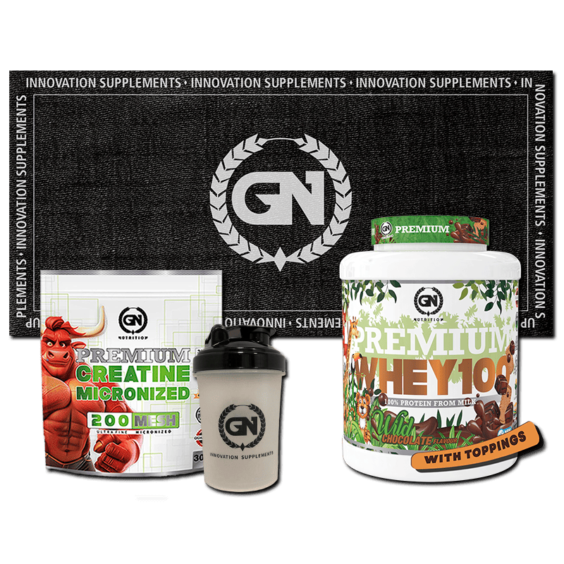 PACK GN: PREMIUM WHEY 2 KG + CREATINA MONOHIDRATO + SHAKER + TOALLA GN