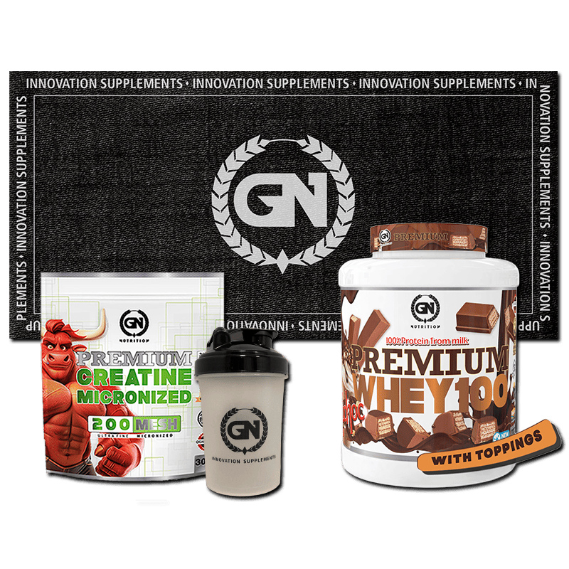 PACK GN: PREMIUM WHEY 2 KG + CREATINA MONOHIDRATO + SHAKER + TOALLA GN