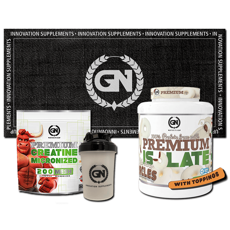 PACK GN: PREMIUM ISOLATE 2 KG + CREATINA MONOHIDRATO + SHAKER + TOALLA GN