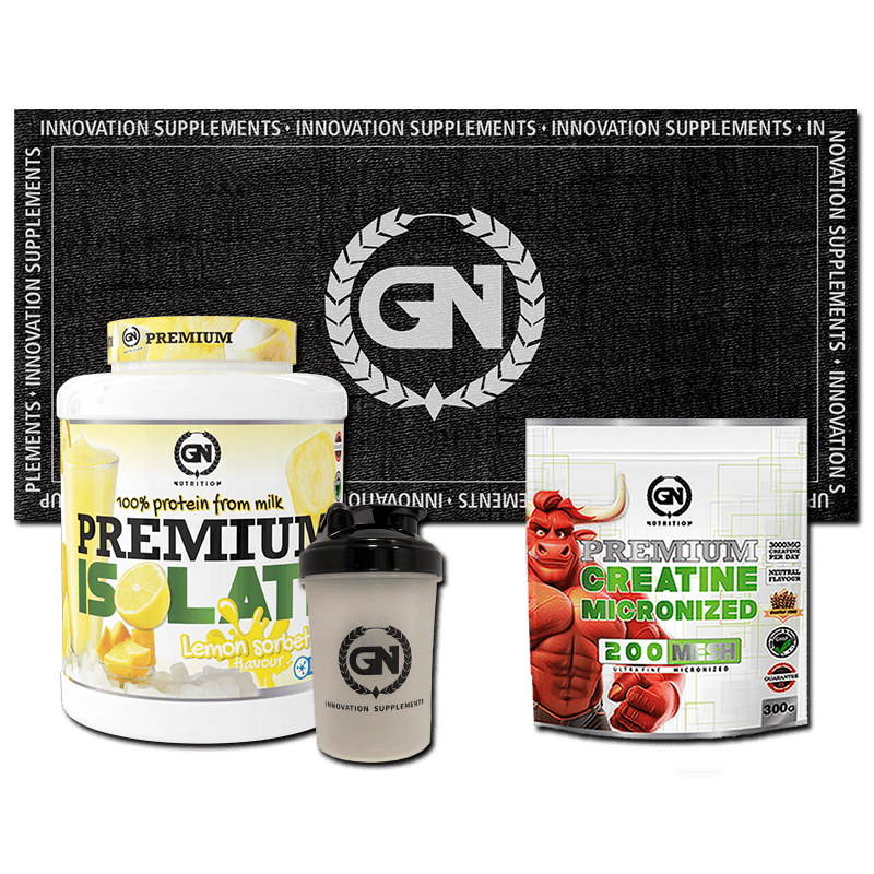 PACK GN: PREMIUM ISOLATE 2 KG + CREATINA MONOHIDRATO + SHAKER + TOALLA GN