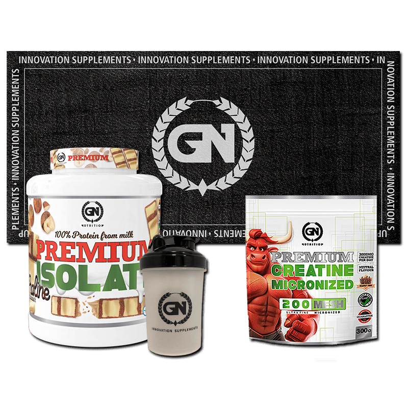 PACK GN: PREMIUM ISOLATE 2 KG + CREATINA MONOHIDRATO + SHAKER + TOALLA GN