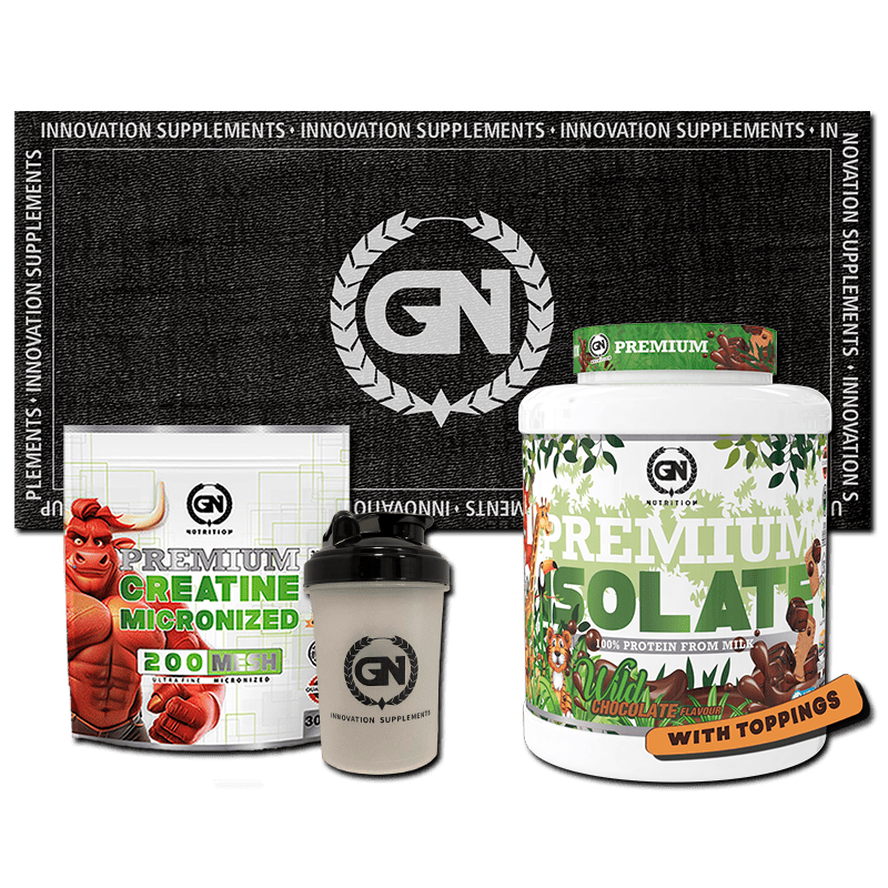 PACK GN: PREMIUM ISOLATE 2 KG + CREATINA MONOHIDRATO + SHAKER + TOALLA GN