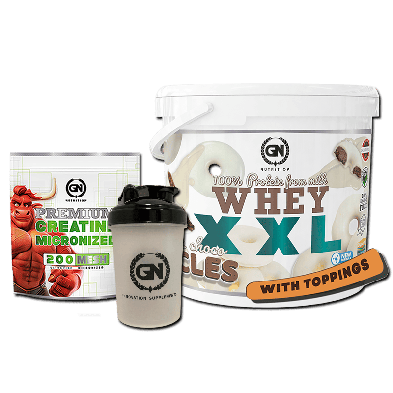 PACK GN: PREMIUM WHEY 4 KG + CREATINA MONOHIDRATO + SHAKER