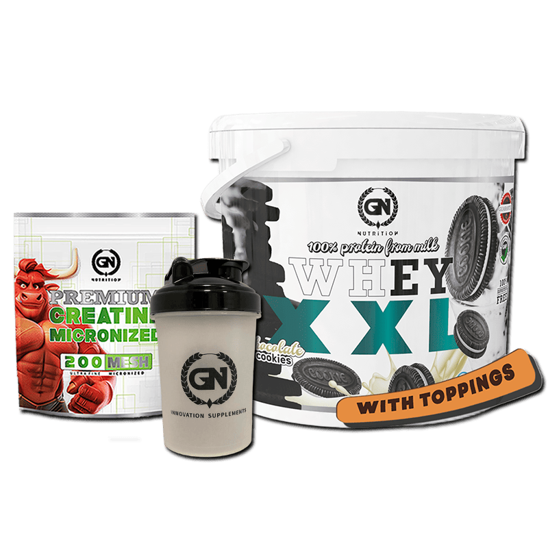 PACK GN: PREMIUM WHEY 4 KG + CREATINA MONOHIDRATO + SHAKER