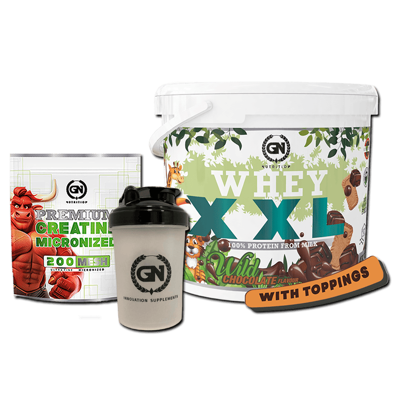 PACK GN: PREMIUM WHEY 4 KG + CREATINA MONOHIDRATO + SHAKER