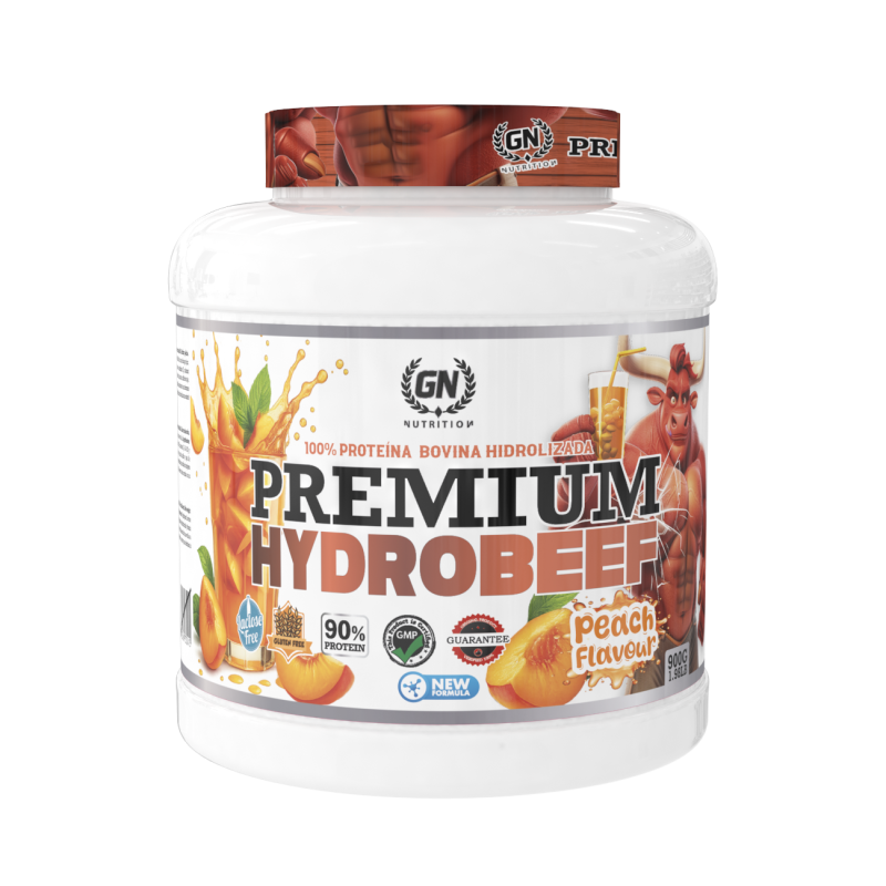 GN NUTRITION HydroBeef Proteína Bovina Hidrolizada | 900 gramos | Vitamina B6 | Sin Gluten y Baja en Grasas