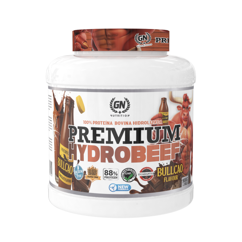 GN NUTRITION HydroBeef Proteína Bovina Hidrolizada | 900 gramos | Vitamina B6 | Sin Gluten y Baja en Grasas