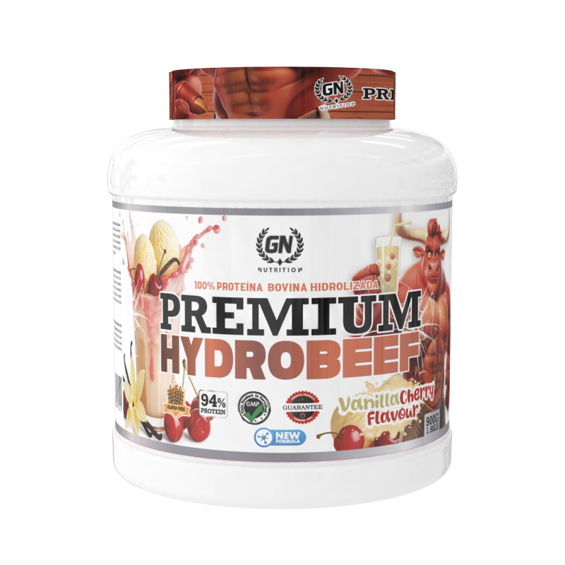 GN NUTRITION HydroBeef Proteína Bovina Hidrolizada | 900 gramos | Vitamina B6 | Sin Gluten y Baja en Grasas