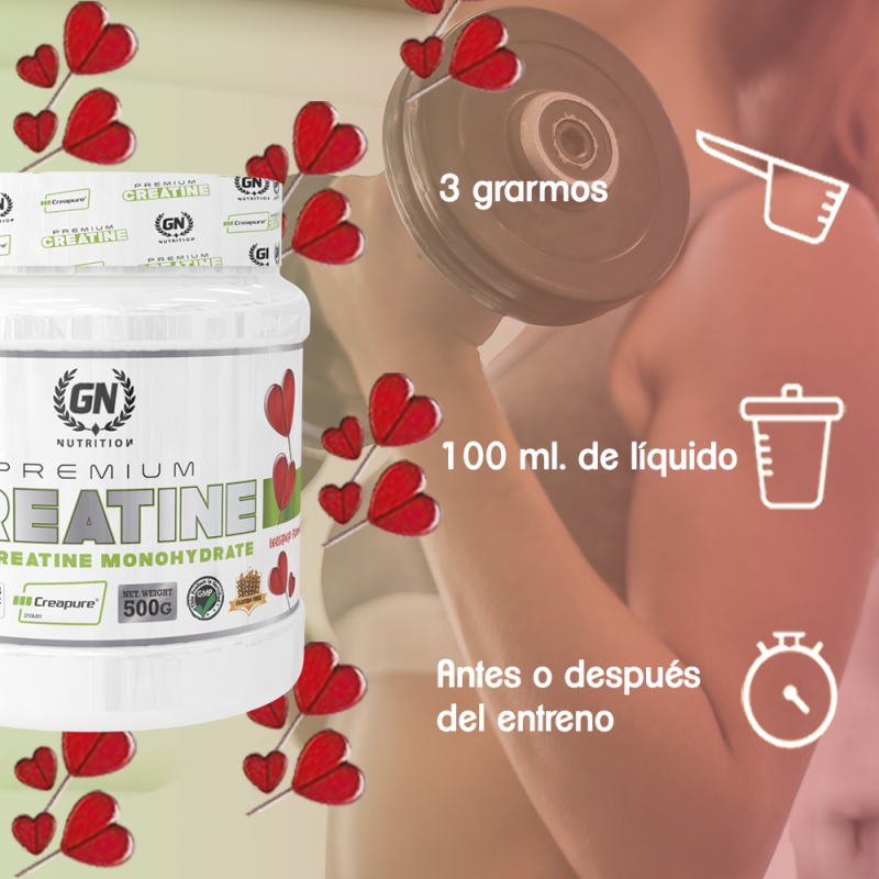GN NUTRITION Premium Creatina Creapure 500G  | Sin Gluten