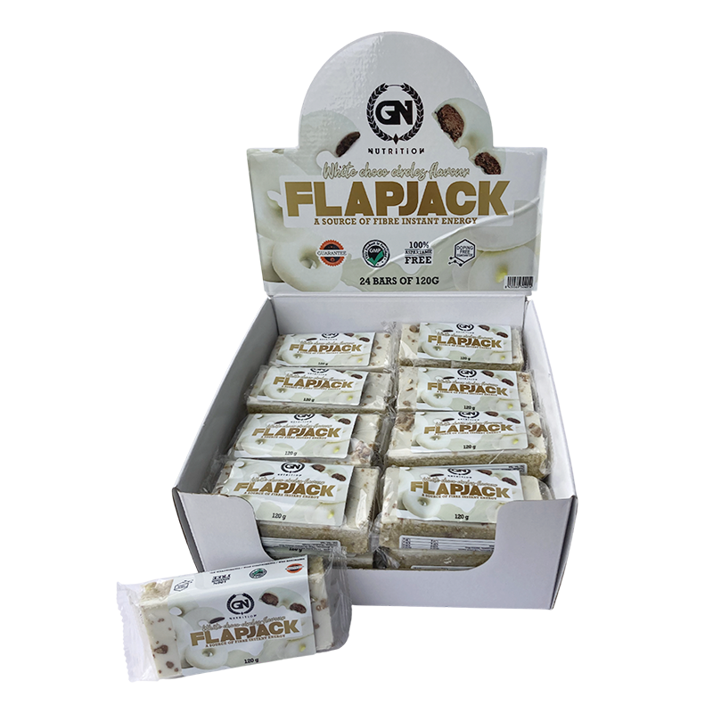 GN NUTRITION FLAPJACK - Sabor White Choco Circles - Barritas Energéticas de Avena