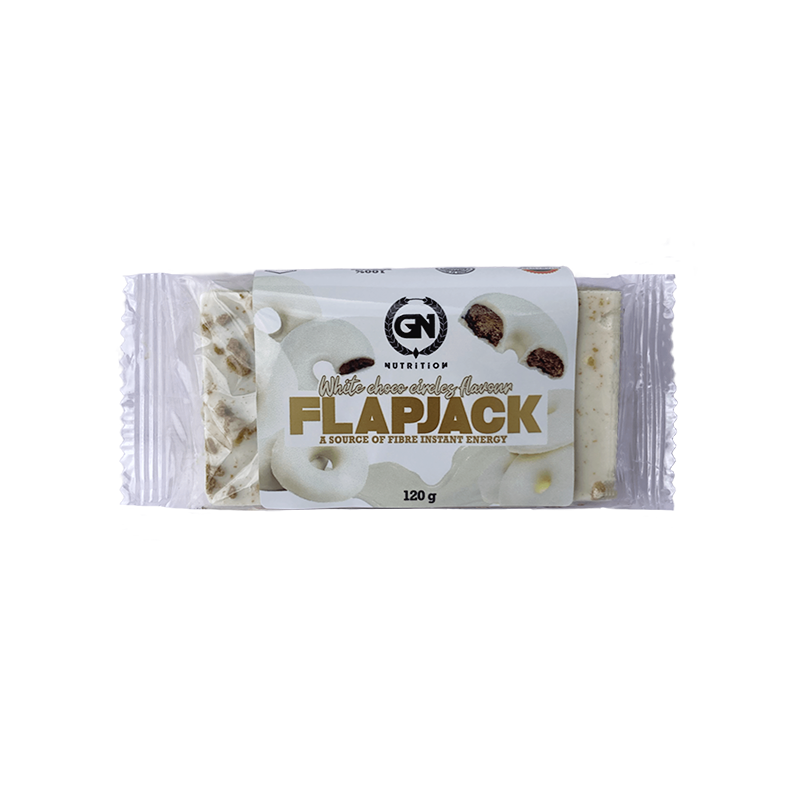 GN NUTRITION FLAPJACK - Sabor White Choco Circles - Barritas Energéticas de Avena