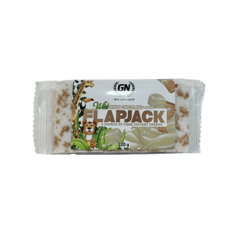 GN NUTRITION FLAPJACK - Sabor Wild White Chocolate - Barritas Energéticas de Avena