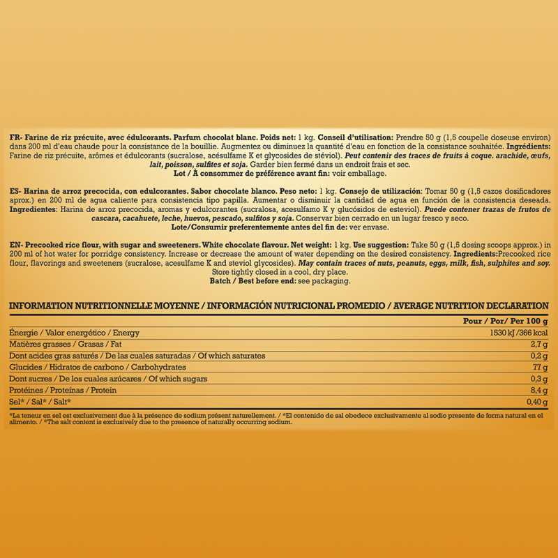 GN NUTRITION Crema de arroz - Rice Cream 1 kg