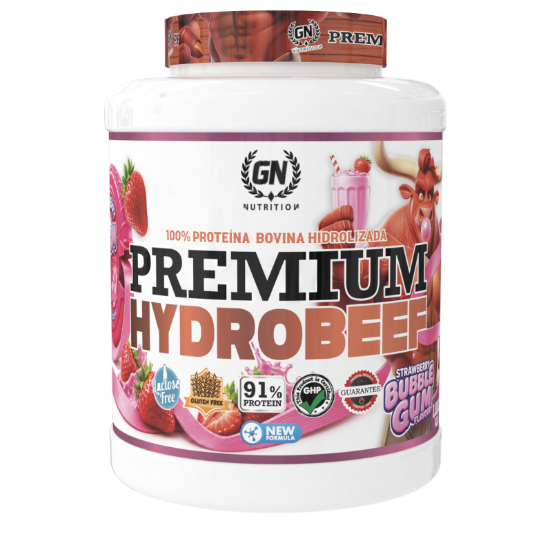 GN NUTRITION HydroBeef Proteína Bovina Hidrolizada | 1,8 kg | Vitamina B6 | Sin Gluten y Baja en Grasas