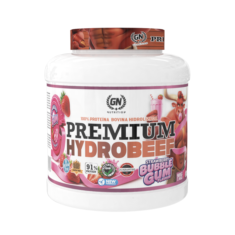 GN NUTRITION HydroBeef Proteína Bovina Hidrolizada | 900 gramos | Vitamina B6 | Sin Gluten y Baja en Grasas